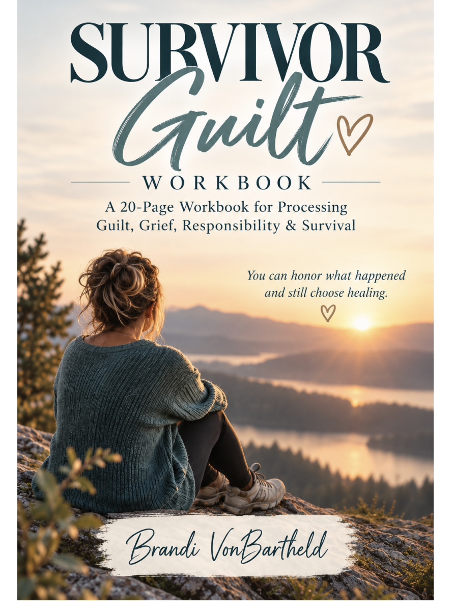 Survivor Guilt Workbook cover by Brandi VonBartheld